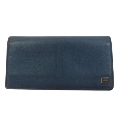 PORTER ポーター 財布 052-02201 CURRENT カレント 二つ折り 長財布 ロング ウォレット ネイビー系【中古】