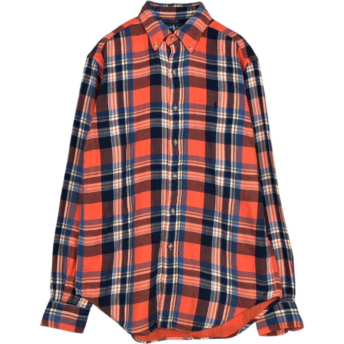 古着 ラルフローレン Ralph Lauren CLASSIC FIT 長袖 ボタンダウン ライトネルチェックシャツ メンズS相当/eaa677093