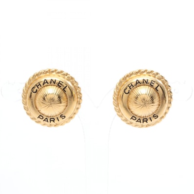 シャネル CHANEL サークルロゴ イヤリング ジュエリー GP(ゴールドメッキ) レディース ゴールド系 【中古】
