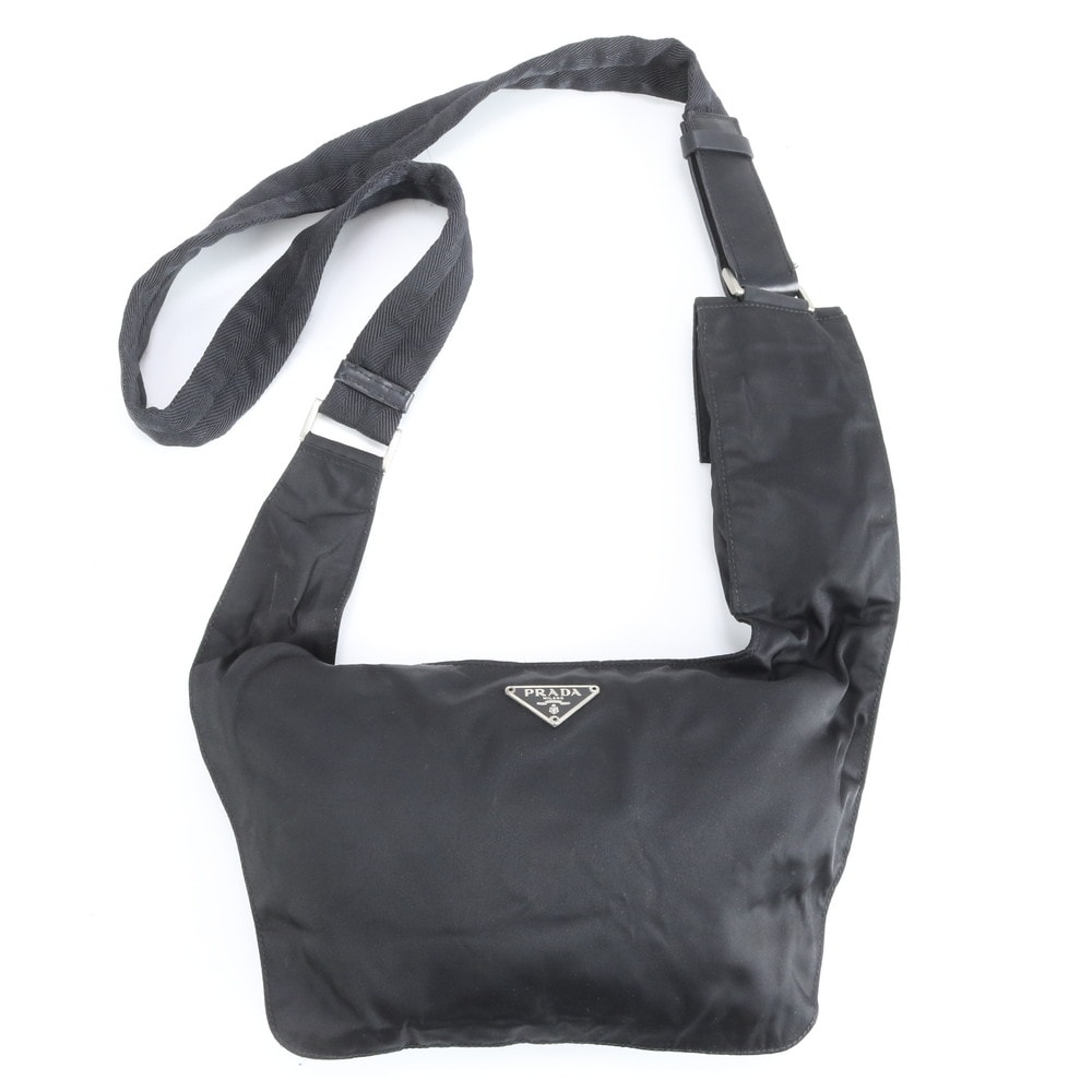 ■美品 プラダ テスート ナイロン三角ロゴショルダーバッグ