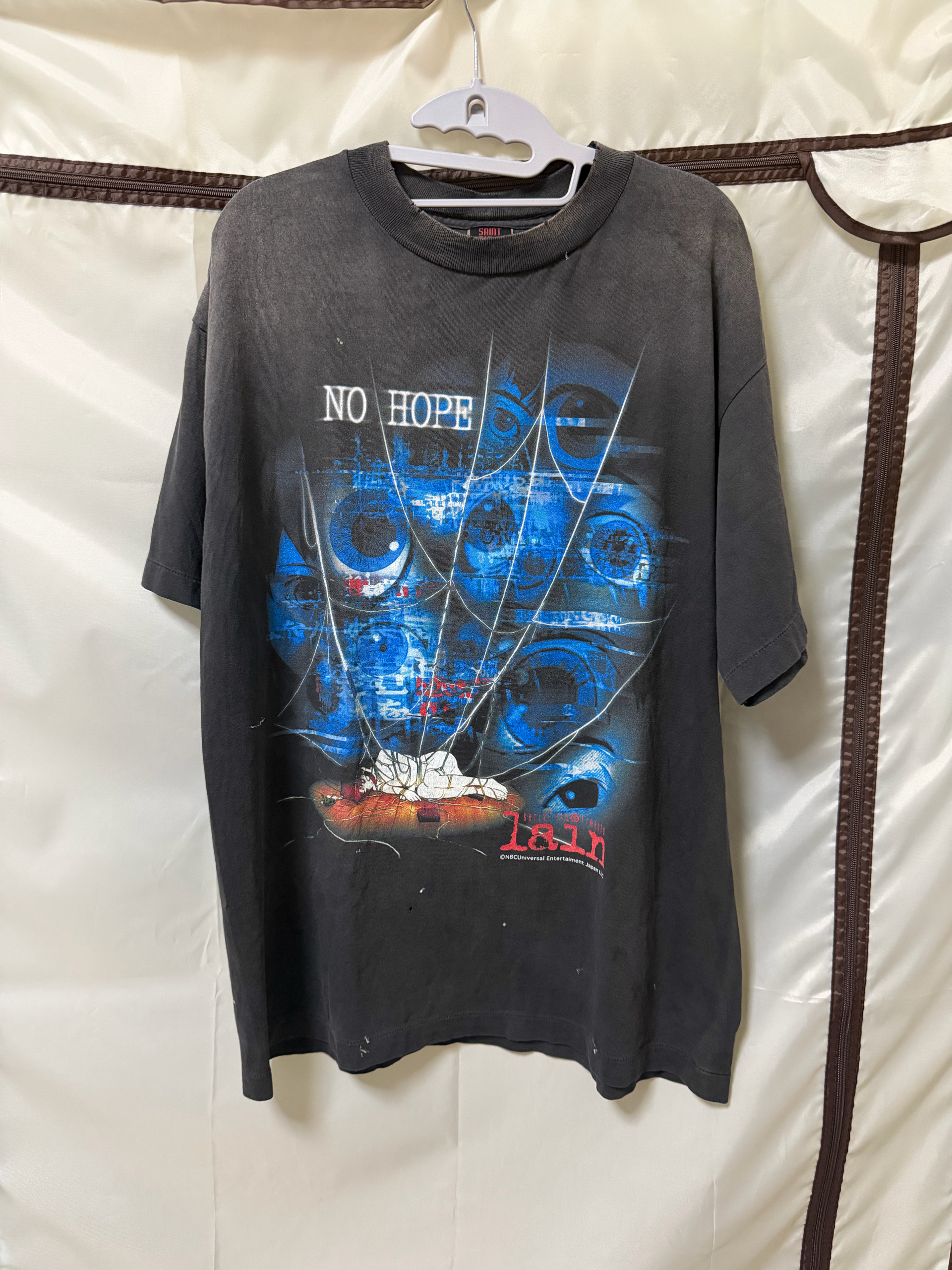 SAINT Mxxxxxx x serial experiments lain x Geeks Rule Lain SS T-Shirt/No Hope "Black"