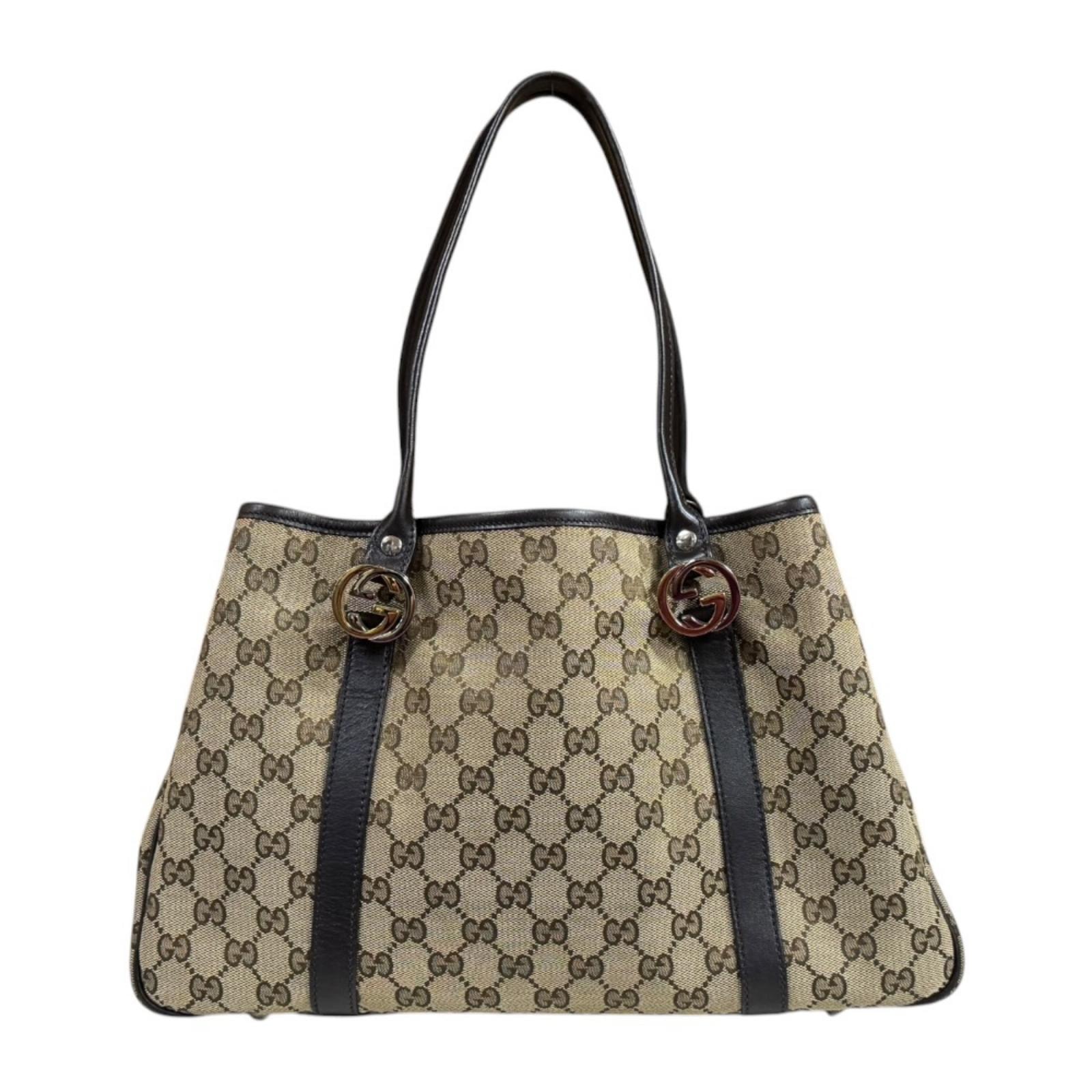 グッチ GGツインズ GGキャンバス トートバッグ GGキャンバス 232957 ベージュ レディース GUCCI  中古