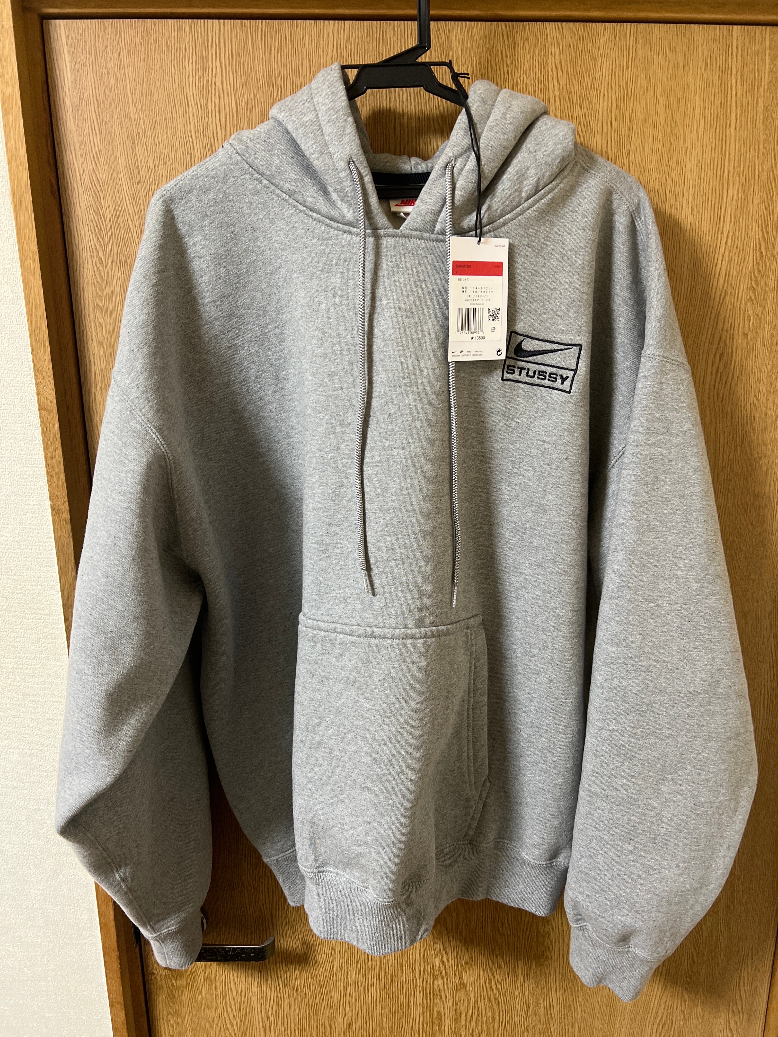 Stussy × Nike NRG Washed Hoodie (US Size) "Grey" DJ9488-063