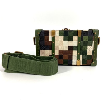 ルイヴィトン LOUIS VUITTON ネオウォレットトランク M10489 ダモフラージュ カバン 斜め掛け 2WAYバッグ クラッチバッグ ポーチ ショルダーバッグ レザー カーキ