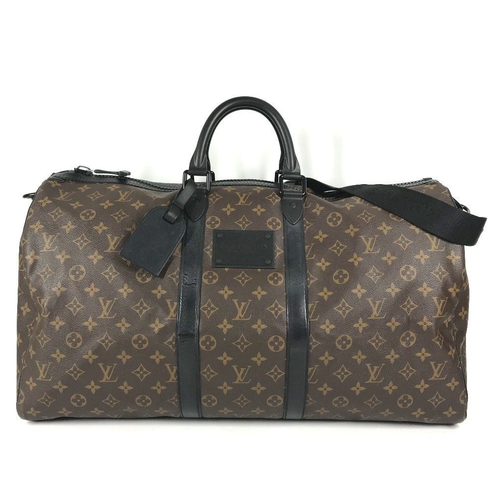 ルイヴィトン LOUIS VUITTON キーポルバンドリエール55 M41411 モノグラムウォータープルーフ カバン 旅行バッグ 2WAYバッグ ショルダーバッグ ボストンバッグ モノグラムマカサーキャンバス ブラウン