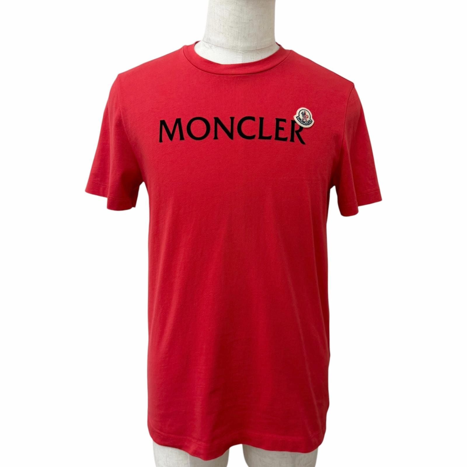 美品 モンクレール 半袖Tシャツ SS T-SHIRT レッド メンズ S