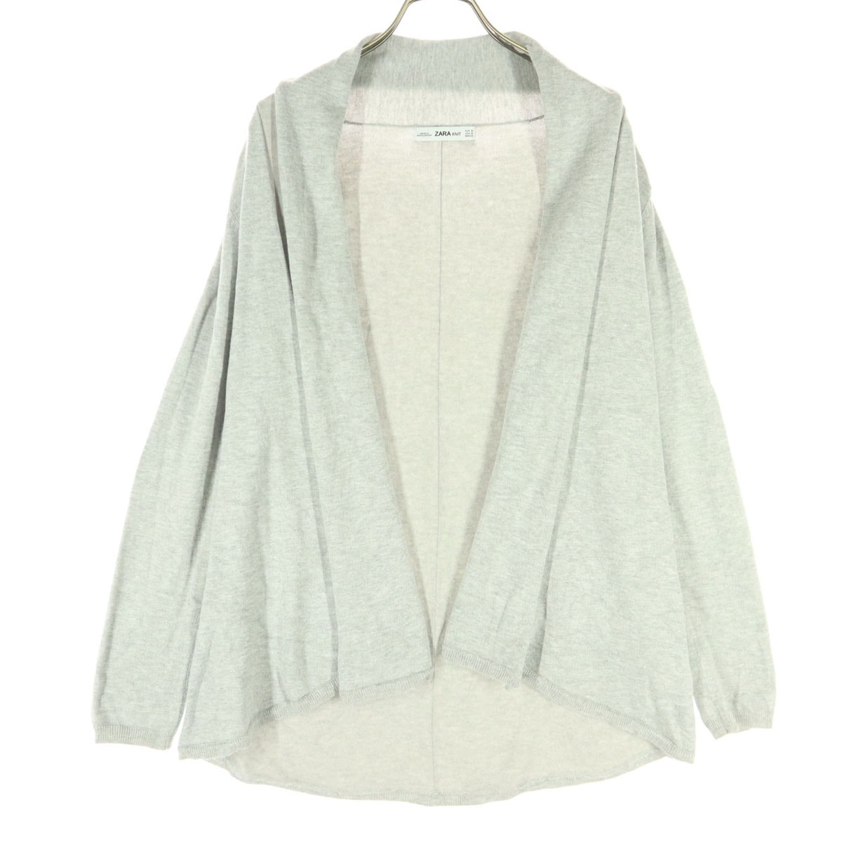 ZARA KNIT ザラニット 長袖 ニットカーディガン M ライトグレー