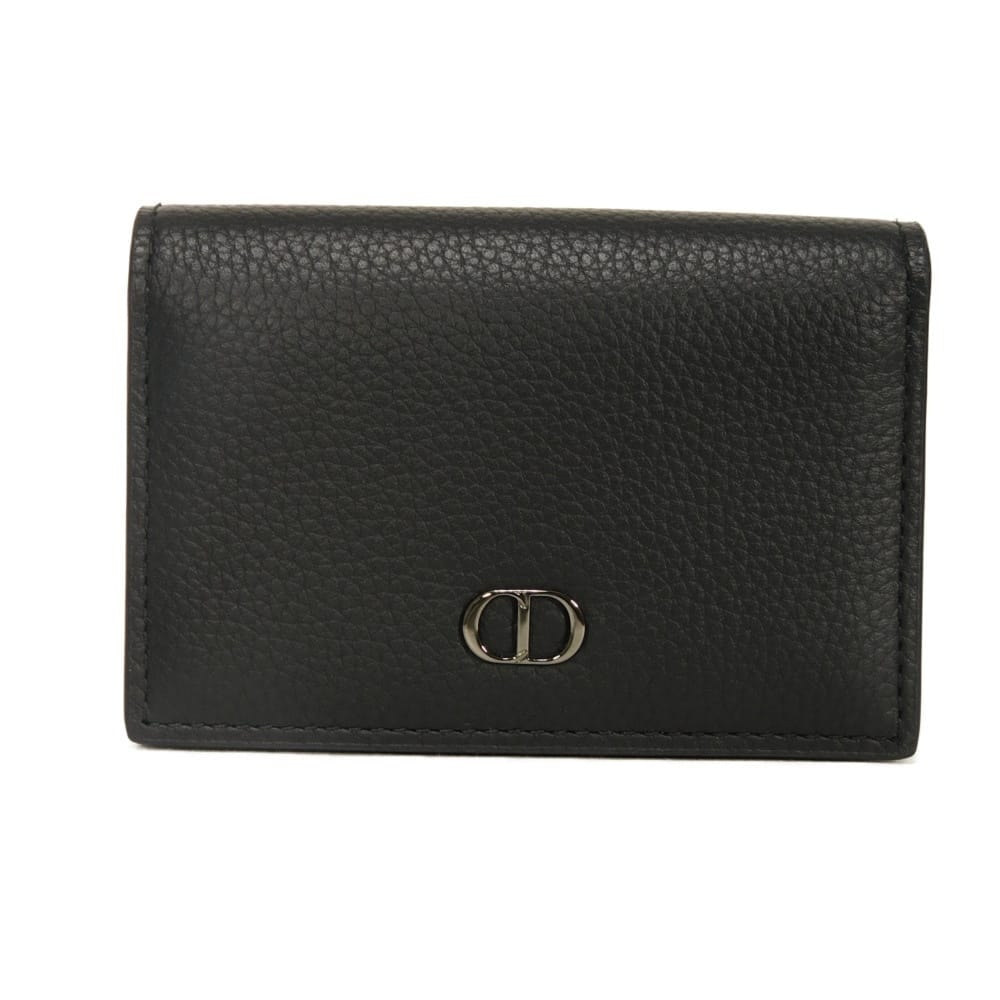 Dior ディオール CD ICON ビジネス カードホルダー 現行 アイコン グレイン カーフ マグネット式 コンパートメント パスケース 名刺入れ 未使用 CDロゴ ブラック カードケース 2ESCH178CDI_H00N