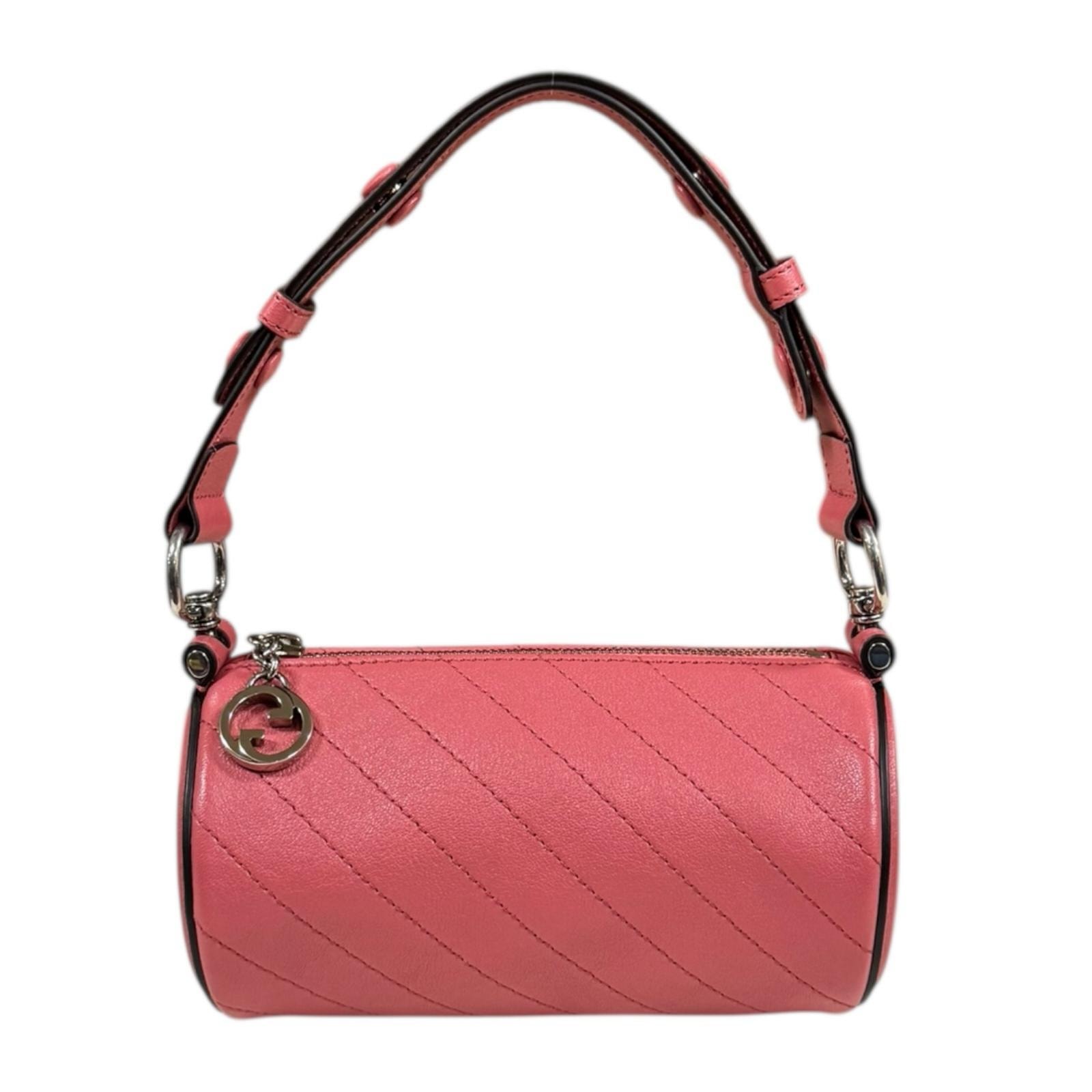 グッチ ブロンディ ショルダーバッグ レザー 760170 ピンク レディース GUCCI  中古