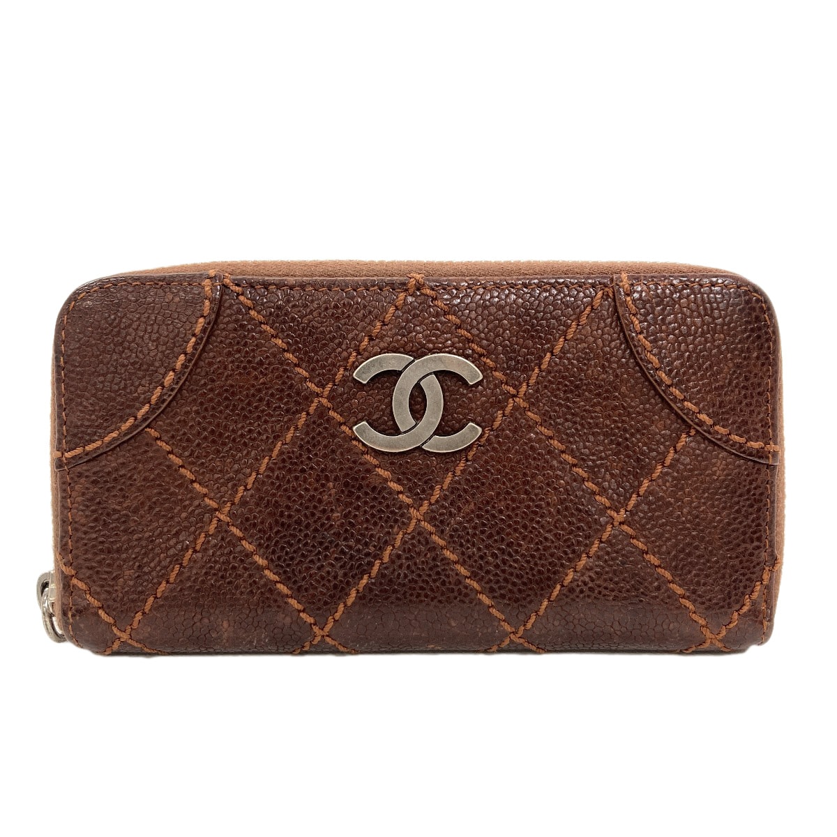 CHANEL シャネル ココマーク シルバー金具 カードケース キャビアスキン レディース [中古]