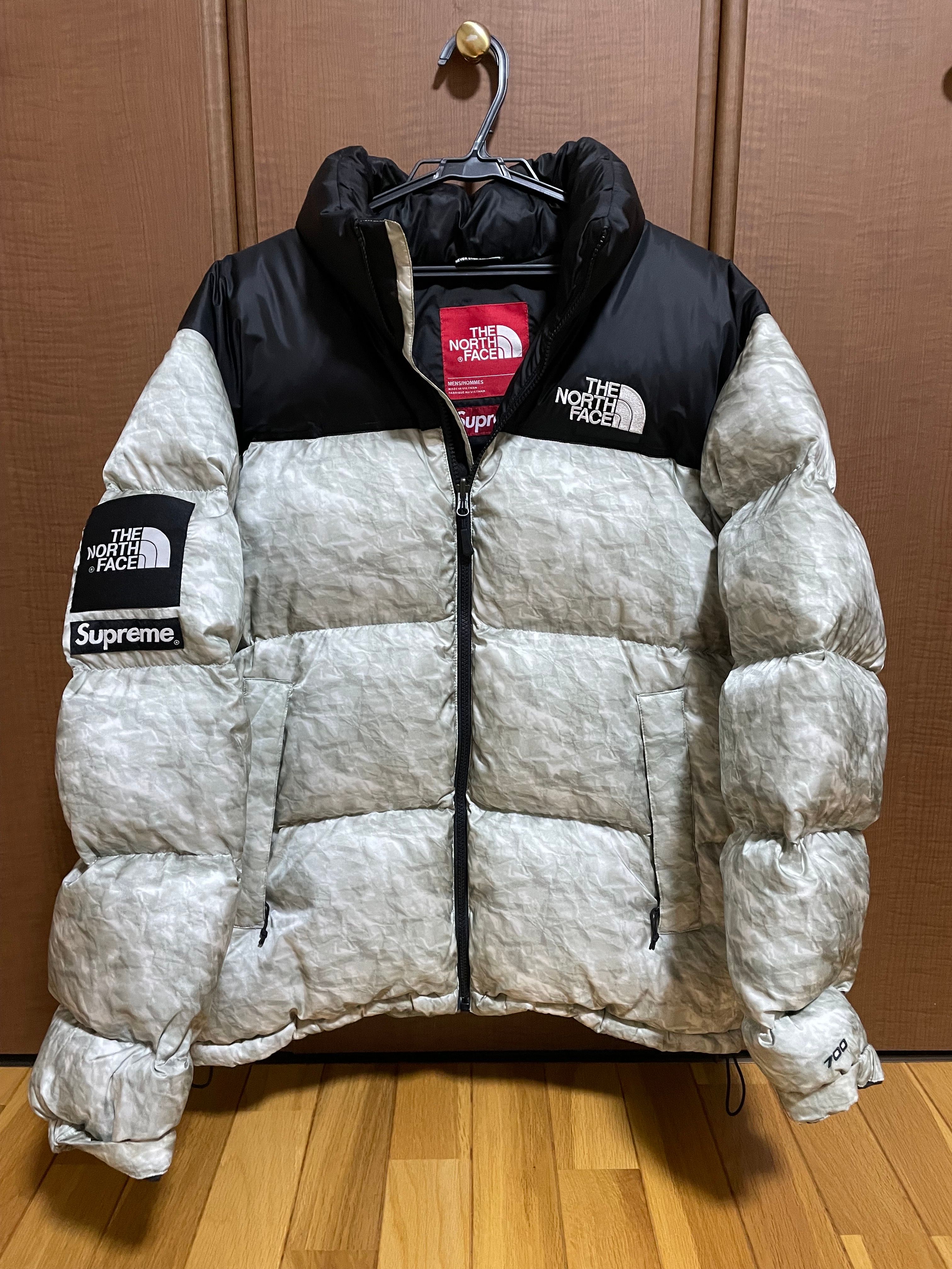 Supreme x The North Face Nuptse Jacket "White Paper Print"