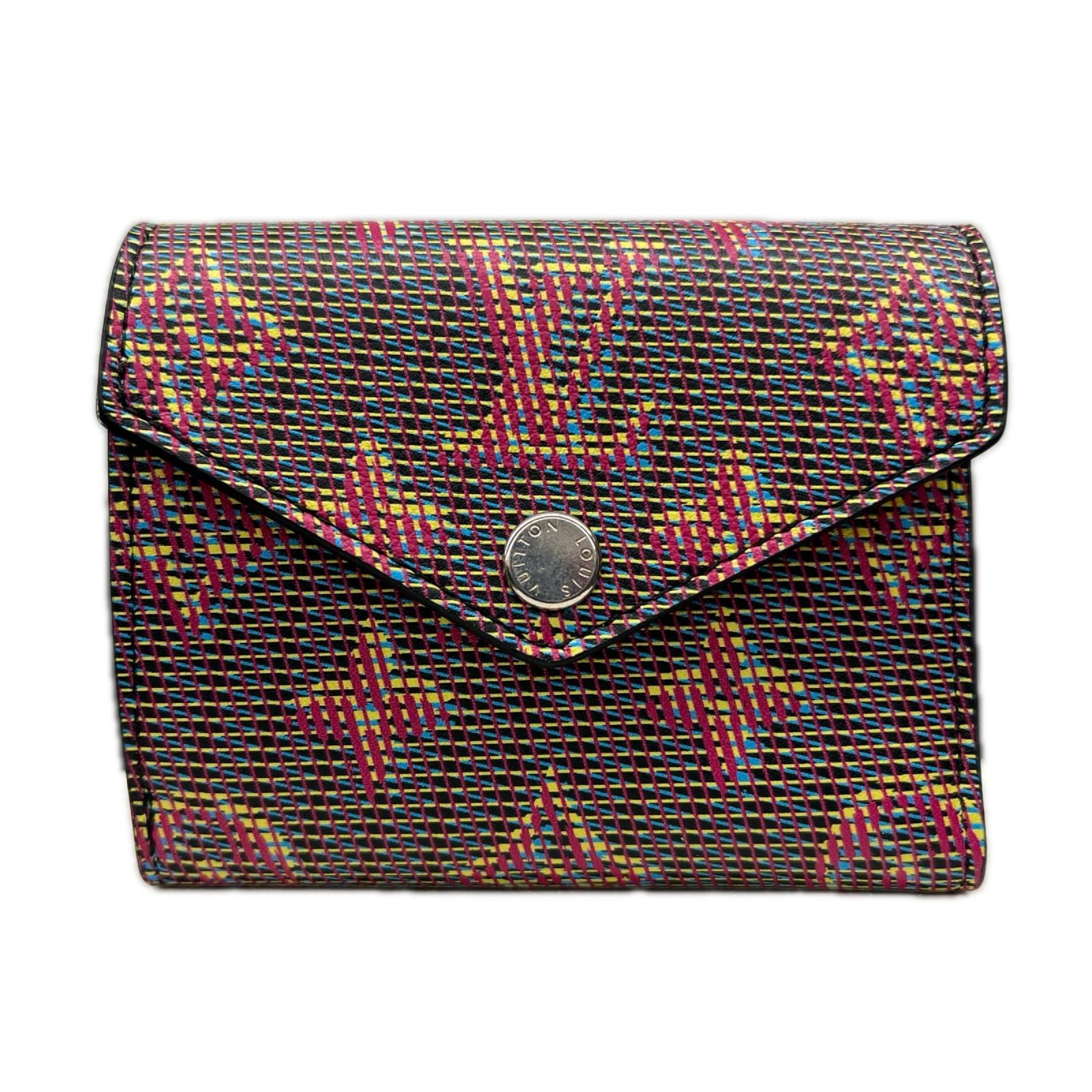 LOUIS VUITTON 希少 未使用品 ルイヴィトン ポルトフォイユ ゾエ モノグラムLVポップ 三つ折り財布 M68673 PVC レザー TN2159 RFID確認済 レッド ミニウォレット LV ヴィトン Sランク 中古 鑑定済 ヴィトン財布