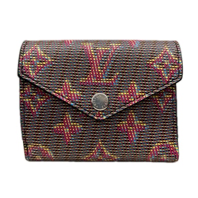 LOUIS VUITTON 希少 未使用品 ルイヴィトン ポルトフォイユ ゾエ モノグラムLVポップ 三つ折り財布 M68673 PVC レザー TN2159 RFID確認済 レッド ミニウォレット LV ヴィトン Sランク 中古 鑑定済 ヴィトン財布