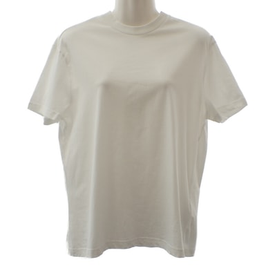 プラダ PRADA クルーネック 無地 L UJM492S151ILK 半袖Tシャツ コットン ホワイト メンズ レディース【中古】【Aランク】