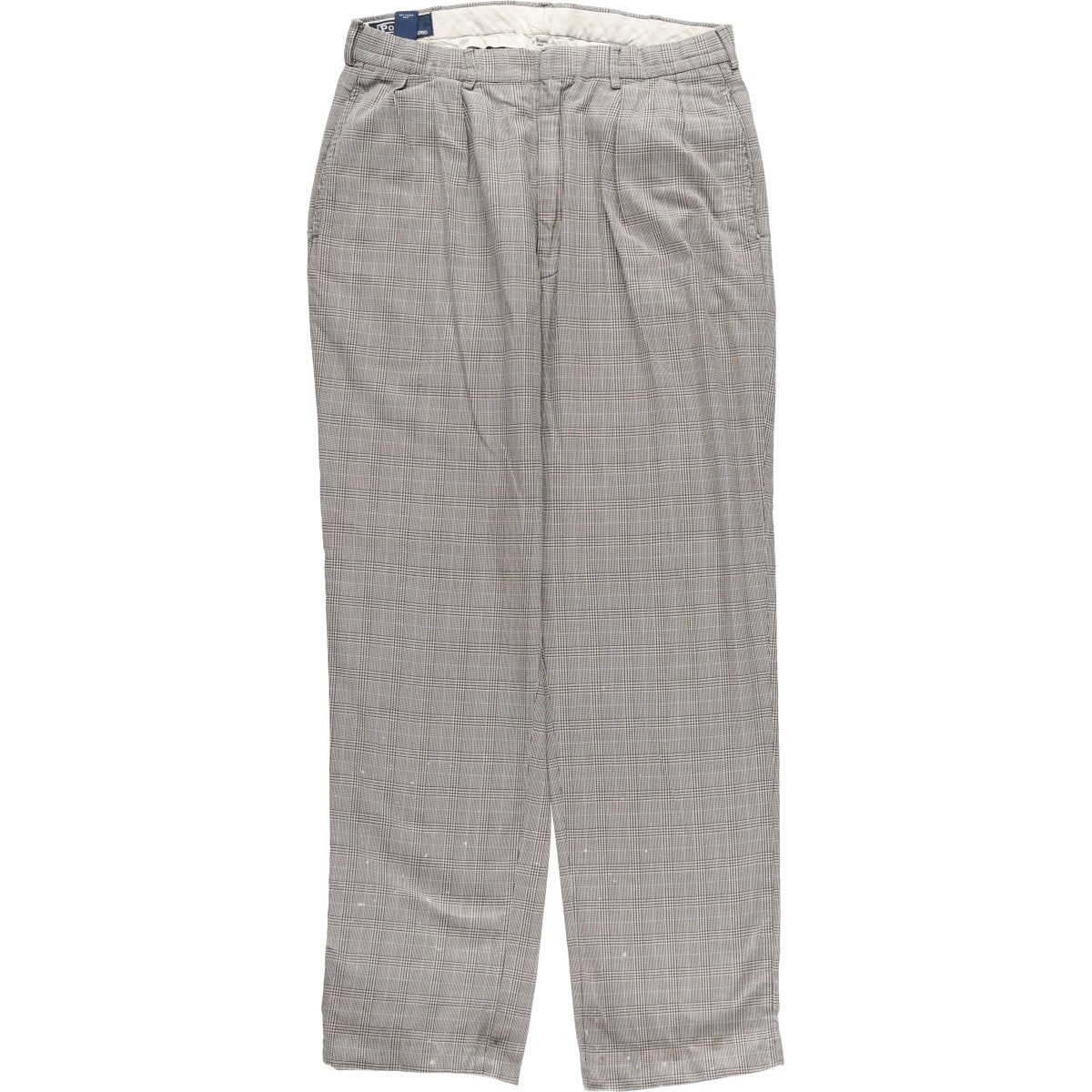 古着 ラルフローレン Ralph Lauren POLO by Ralph Lauren 千鳥格子柄 ツータック コットン スラックスパンツ メンズw31相当/eaa604362