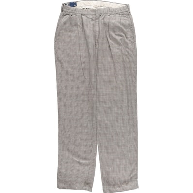 古着 ラルフローレン Ralph Lauren POLO by Ralph Lauren 千鳥格子柄 ツータック コットン スラックスパンツ メンズw31相当/eaa604362