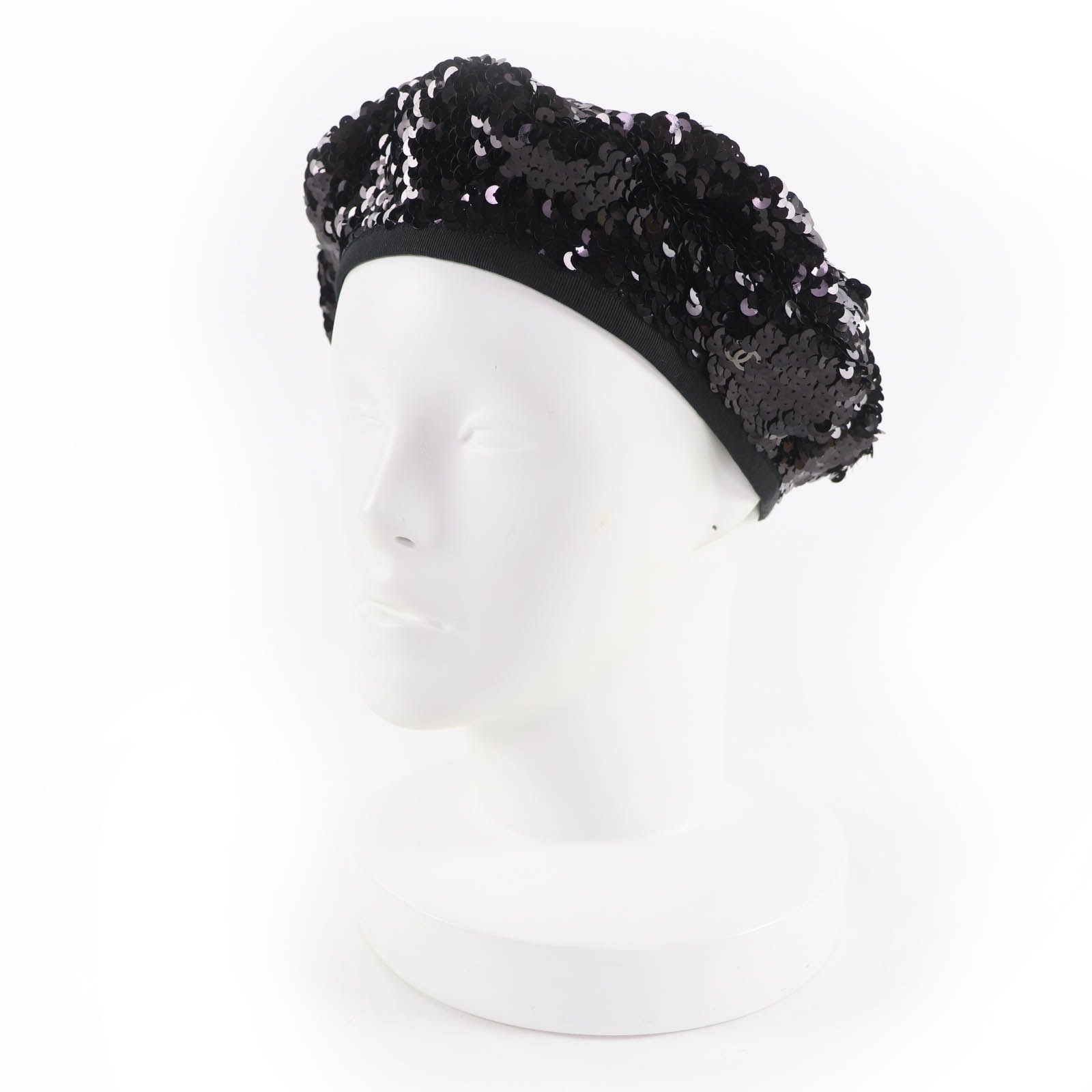 美品 シャネル ベレー帽 ブラック レディース M 17C