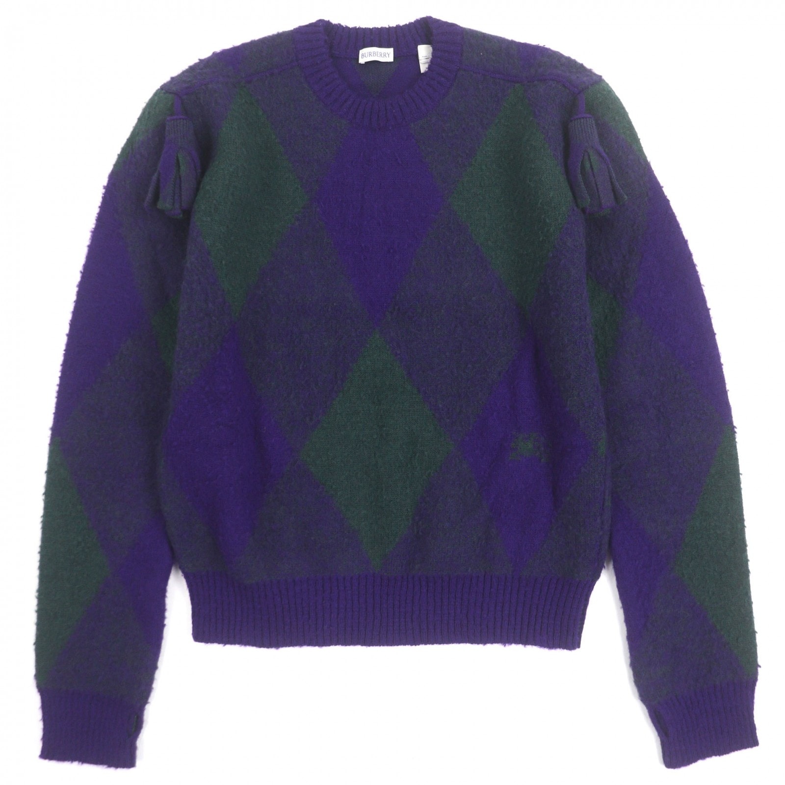 未使用品 バーバリー セーター パープル メンズ M 8077214