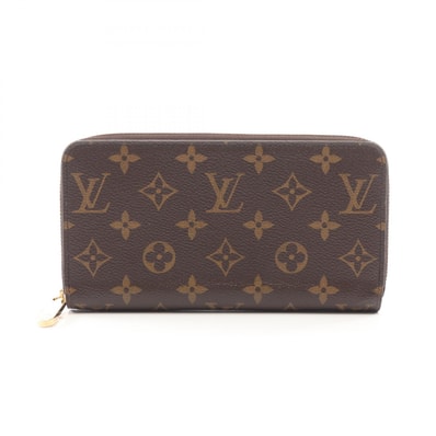 ルイ・ヴィトン LOUIS VUITTON ジッピーウォレット ラウンド長財布 財布 PVCコーティングキャンバス モノグラム メンズ レディース ブラウン系 M42616 【中古】