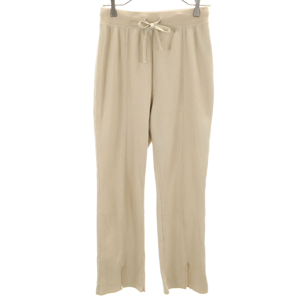 Mila Owen ミラオーウェン パンツ 1 ベージュ ワッフル地