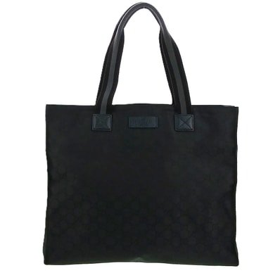 GUCCI グッチ GGナイロン トートバッグ 449178 ナイロン ブラック レディース【中古】