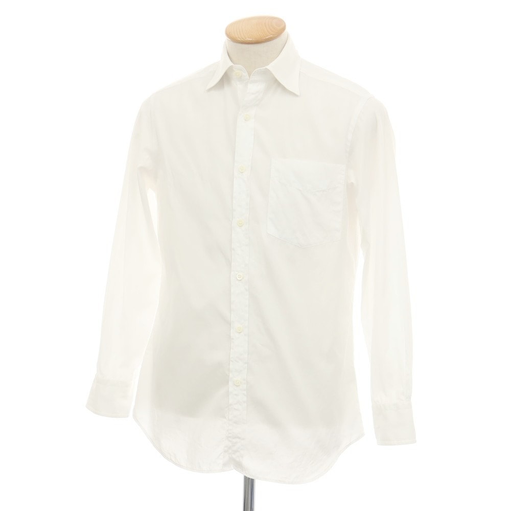 【中古】ポールスミス Paul Smith コットン セミワイドカラー ドレスシャツ ホワイト【サイズS】【メンズ】