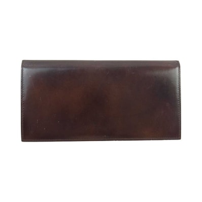 Dunhill ダンヒル 二つ折り財布 2つ折り レザー 長財布 ブラウン系【中古】