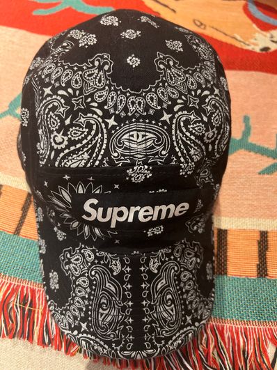 Supreme Bandana Camp Cap "Black"