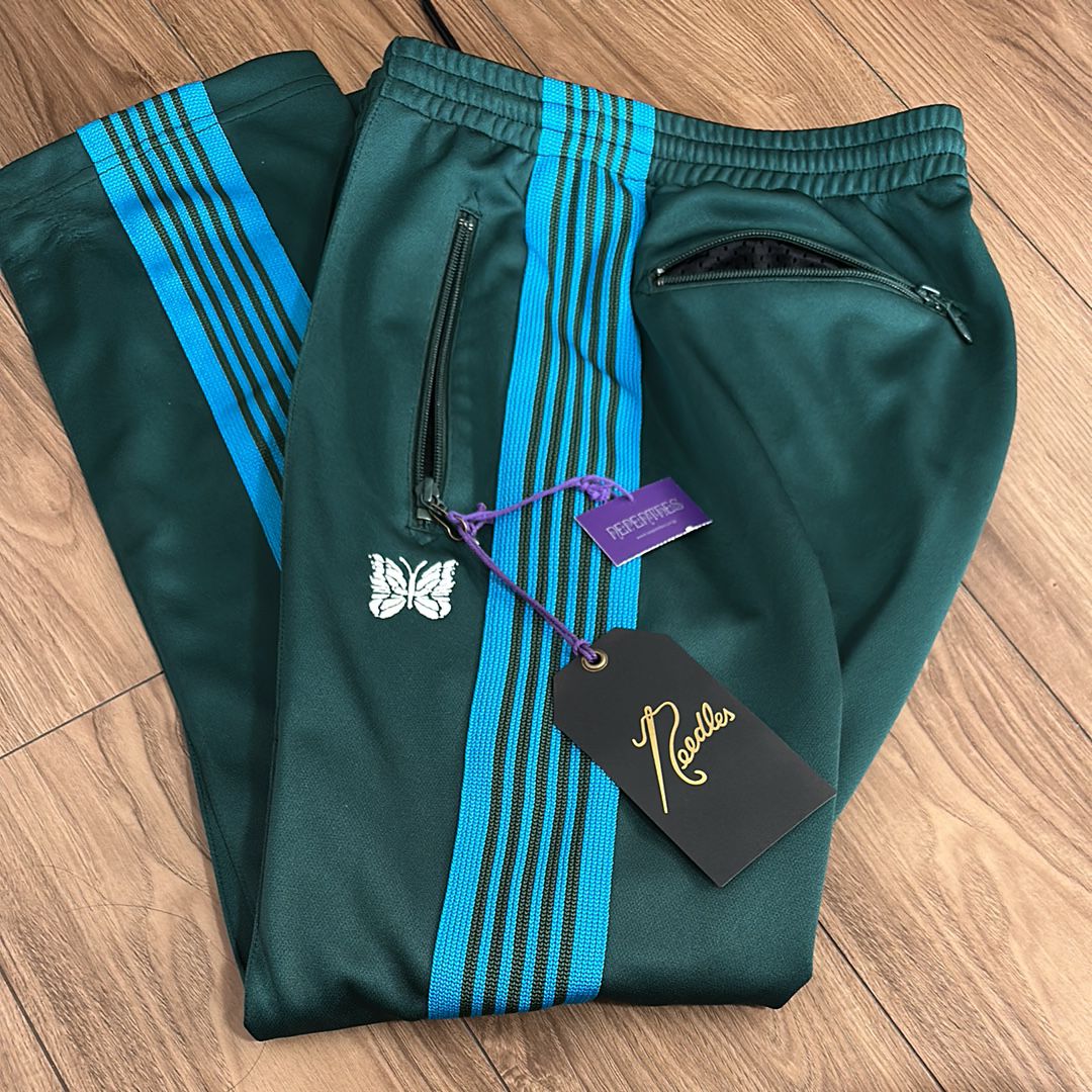 NEEDLES STUDIOUS Narrow Track Pants "Green"