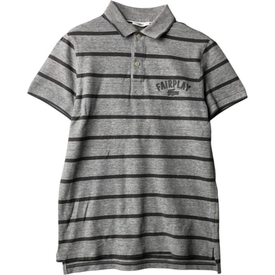 古着 ラコステ LACOSTE REGULAR FIT 半袖 ボーダー ポロシャツ メンズXS相当/eaa644609