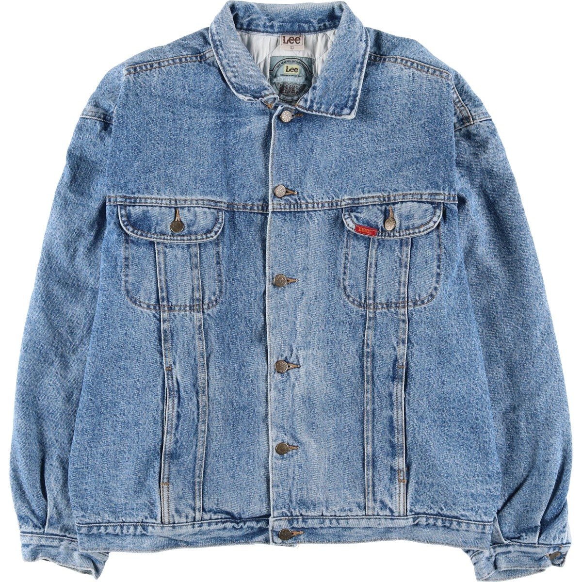 古着 90年代 リー Lee WESTERN CUT RIDERS ライダース デニムジャケット Gジャン メンズL相当 ヴィンテージ/eaa592599