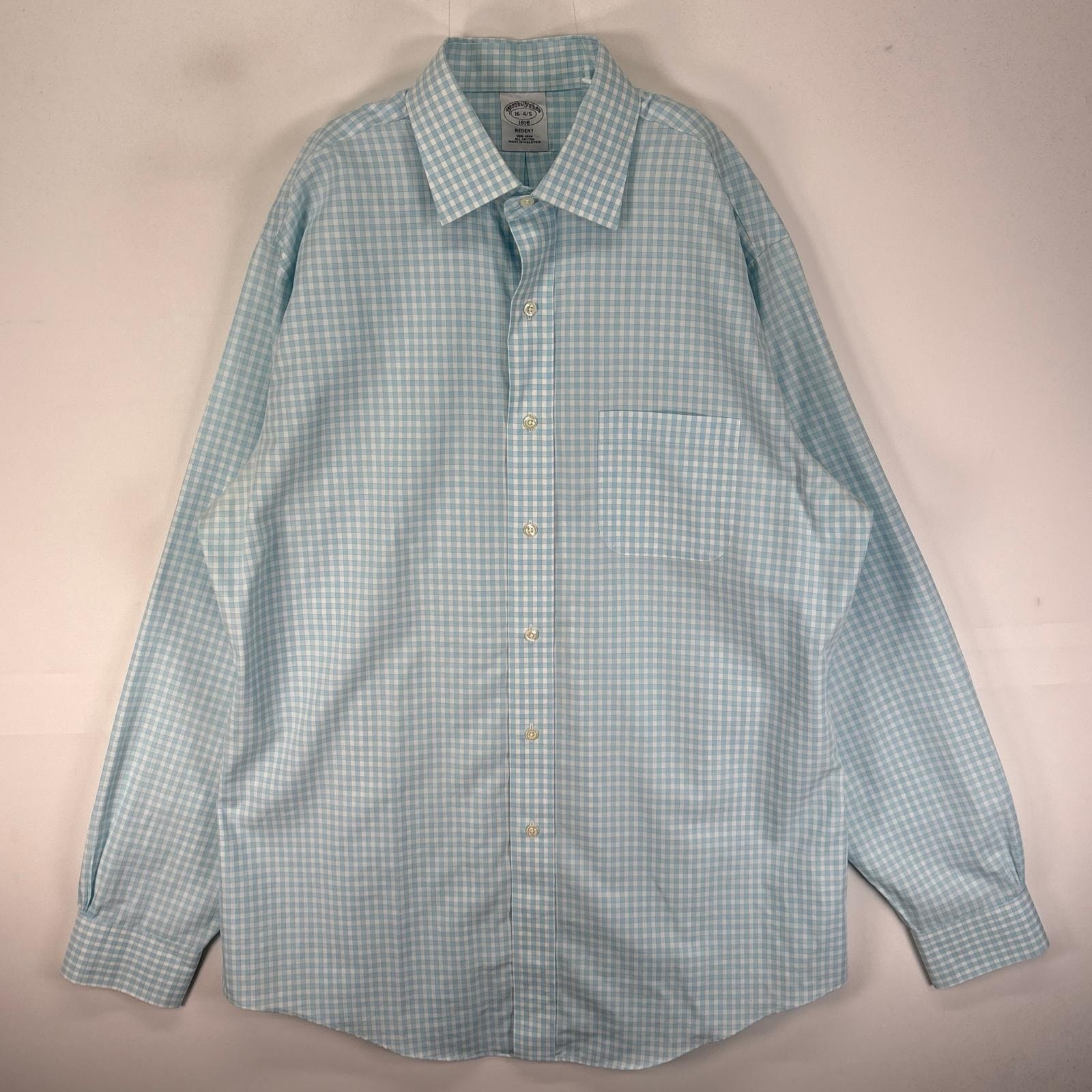 古着 ブルックスブラザーズ Brooks Brothers 長袖シャツ 胸ポケット L  ブルー系 チェック メンズ