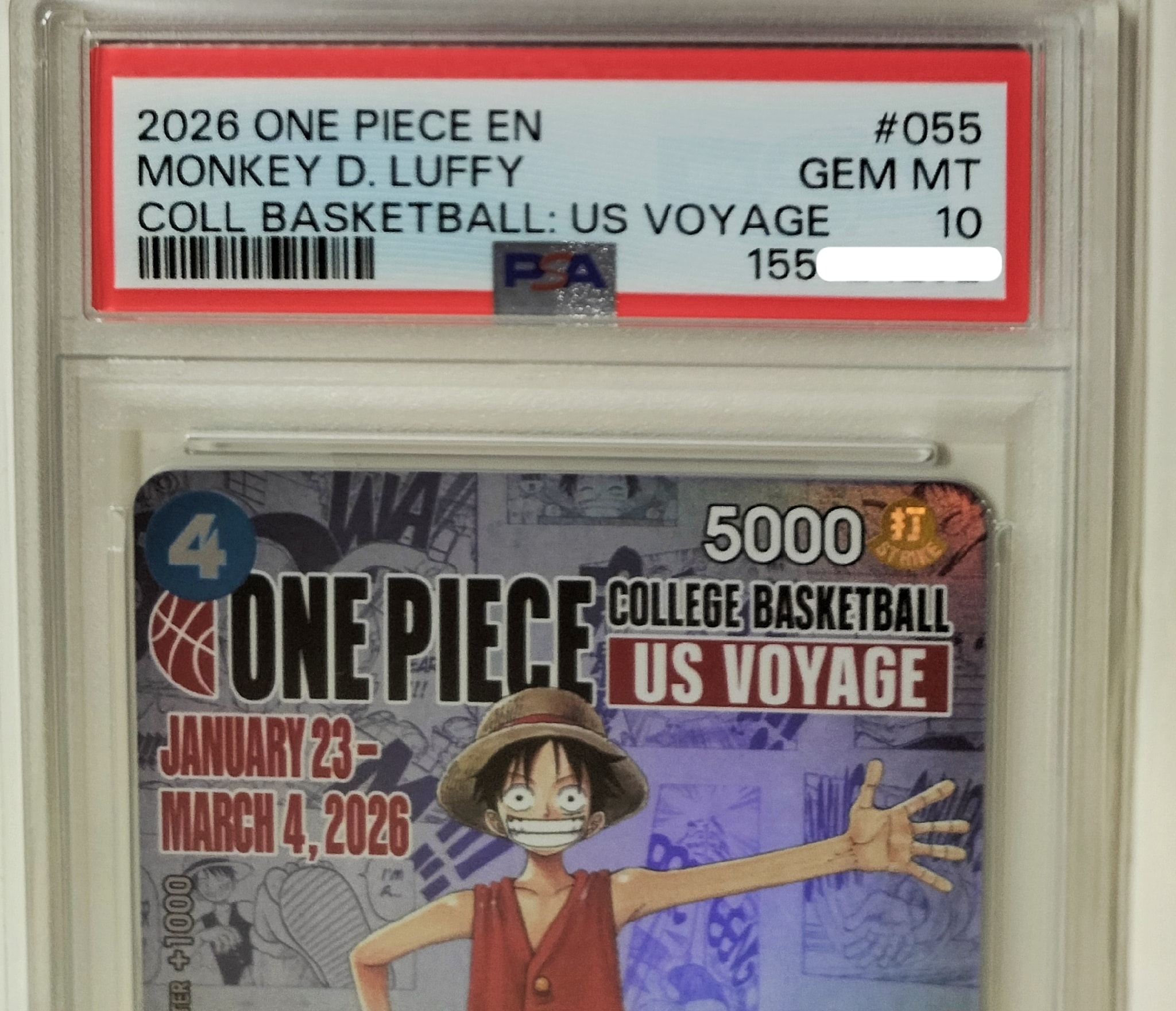 PSA10】モンキー・D・ルフィ：P (開封済) [P-055]【英語版