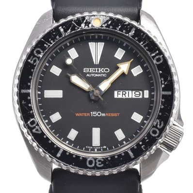 セイコー SEIKO 6309-7290 ダイバー 150m ブラック 自動巻き メンズ 腕時計 N#150827