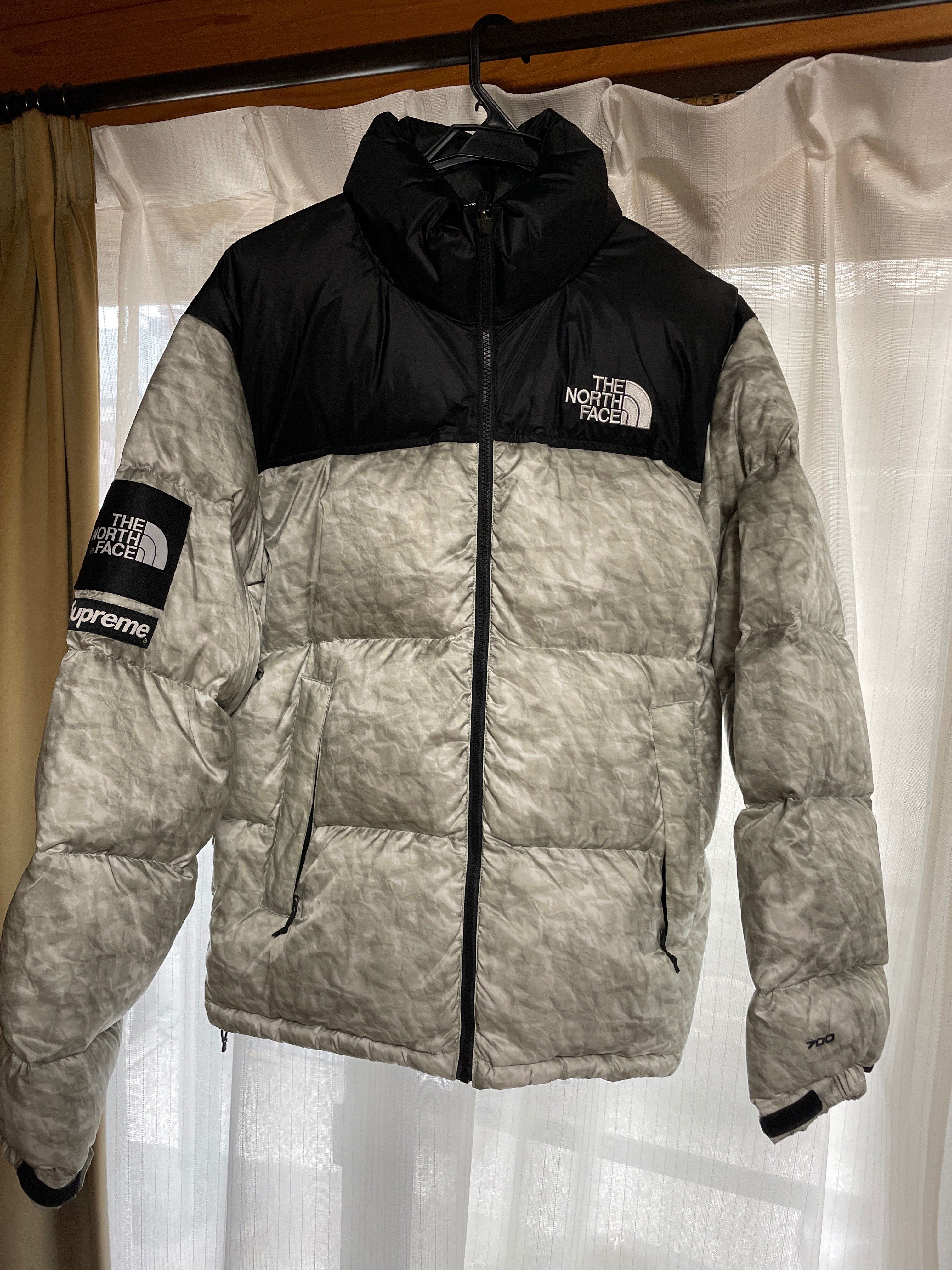 Supreme x The North Face Nuptse Jacket "White Paper Print"