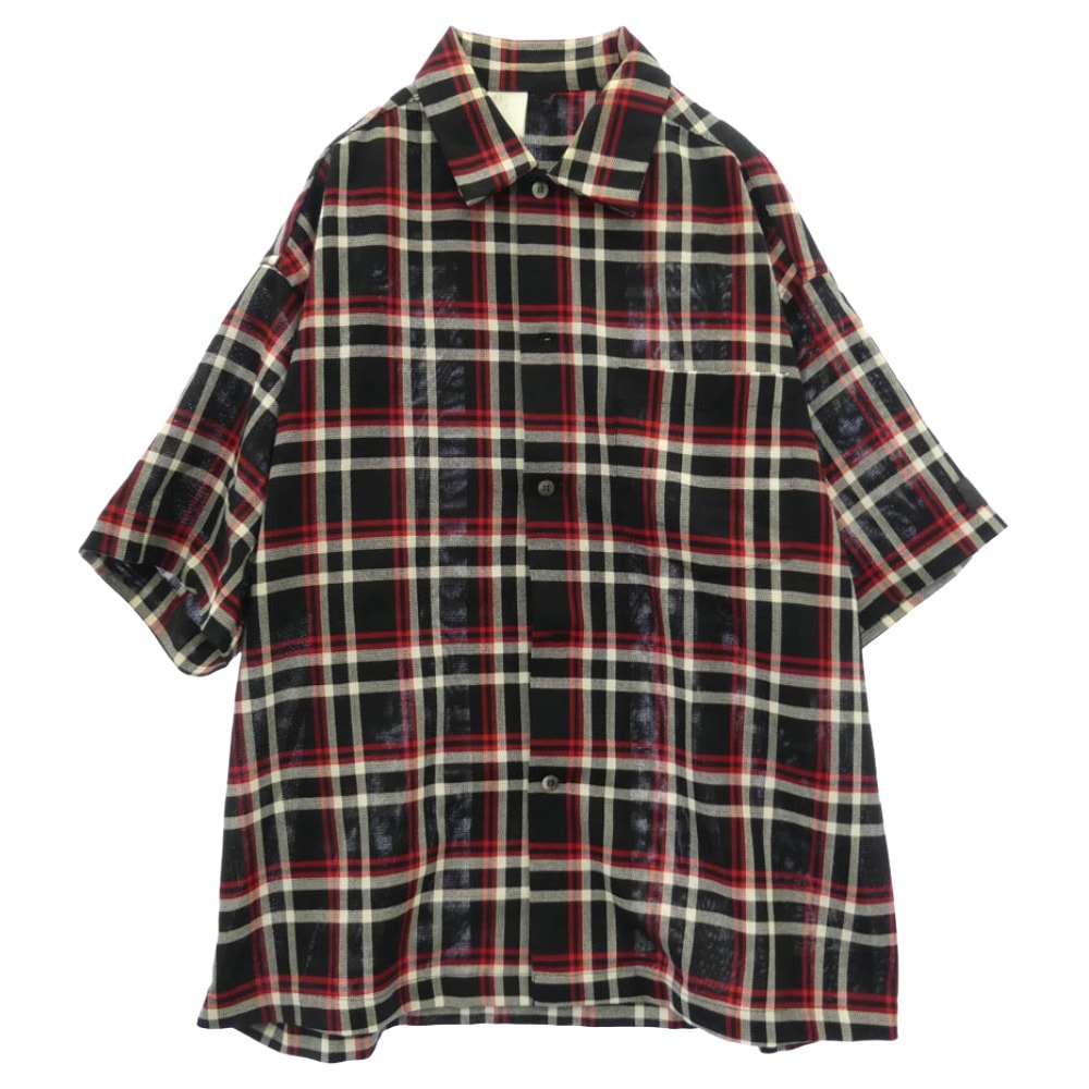 N.HOOLYWOOD エヌハリウッド UNDERCOVER アンダーカバー 20SS 1201-sh10-069 REBEL FABRIC BY UNDERCOVER S/S BIG SHIRT アンダーカバー チェック ビッグ シャツ 38【中古】