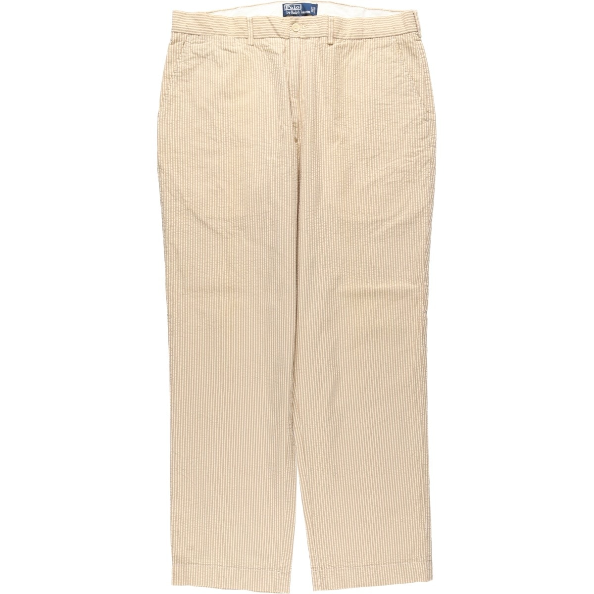 古着 ラルフローレン Ralph Lauren POLO by Ralph Lauren シアサッカー ストライプ柄 スラックスパンツ メンズw37相当/eaa569822