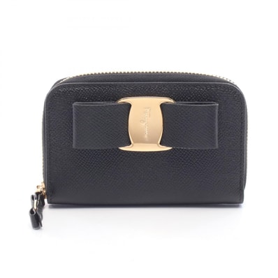 サルヴァトーレフェラガモ Salvatore Ferragamo ヴァラリボン コインケース 財布 レザー レディース ブラック系 22D288725290 【新品】