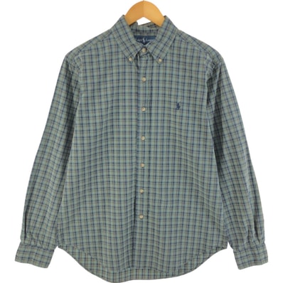 古着 ラルフローレン Ralph Lauren CLASSIC FIT 長袖 ボタンダウンチェックシャツ メンズM相当/eaa515446