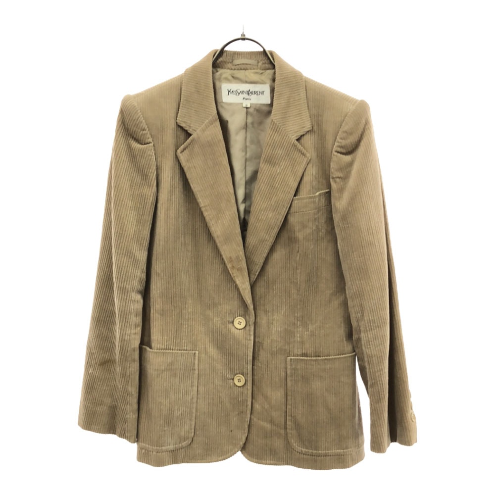 YVES SAINT LAURENT イヴサンローラン 90s コーデュロイ テーラードジャケット S ベージュ オールド