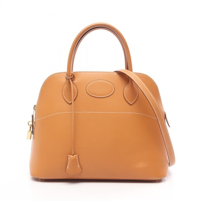エルメス HERMES ボリード31 ナチュラル 2WAY ハンドバッグ バッグ レザー ヴォーシャモニー ナチュラル □G刻印(2003年製造) レディース ブラウン系 【中古】