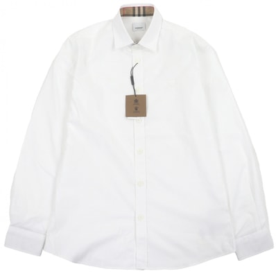 未使用品 バーバリー 長袖シャツ ホワイト メンズ M 8052369