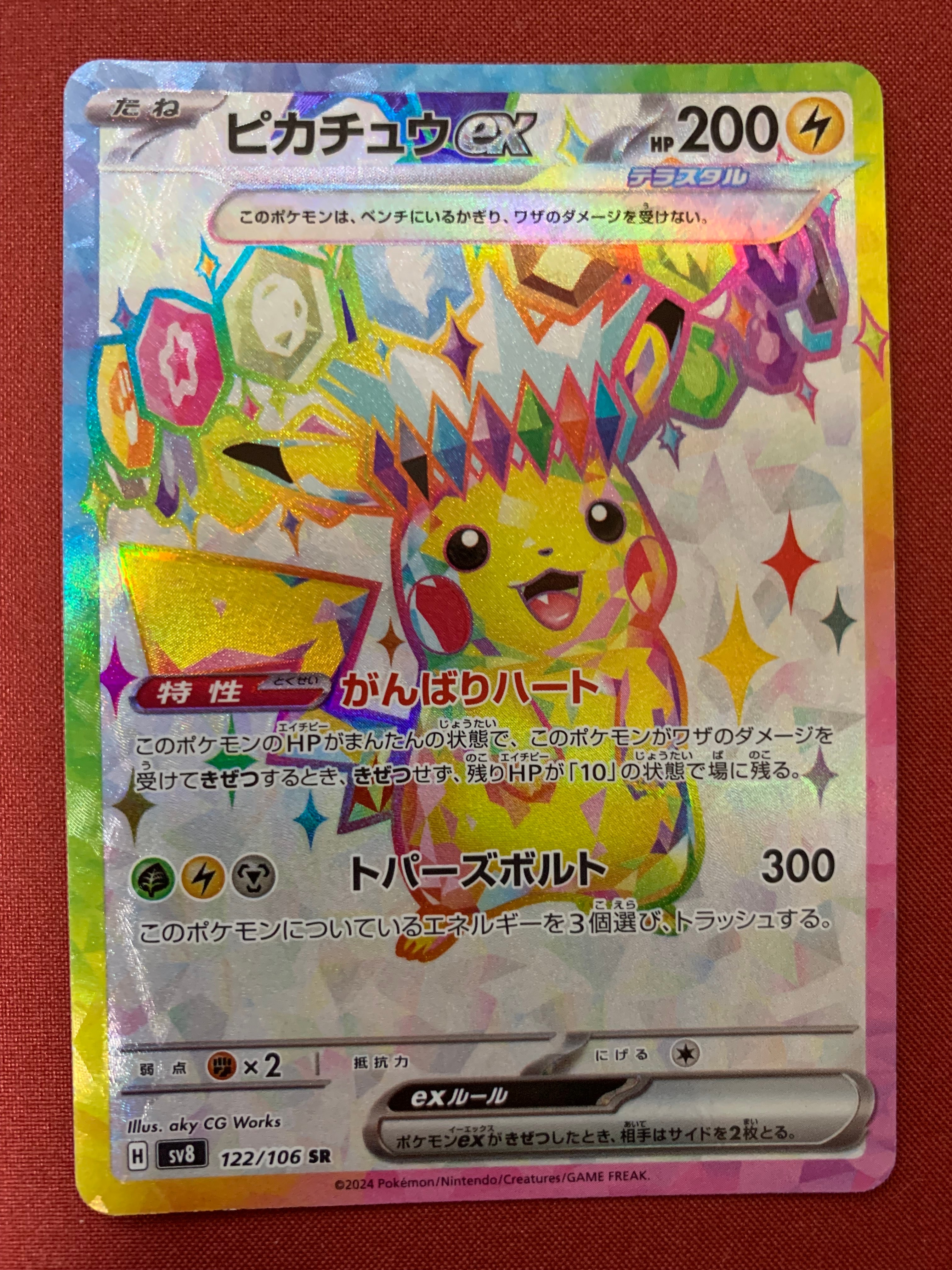 ピカチュウex SR [SV8 122/106](拡張パック「超電ブレイカー」)の新品