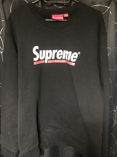 Supreme Underline Crewneck "Black"