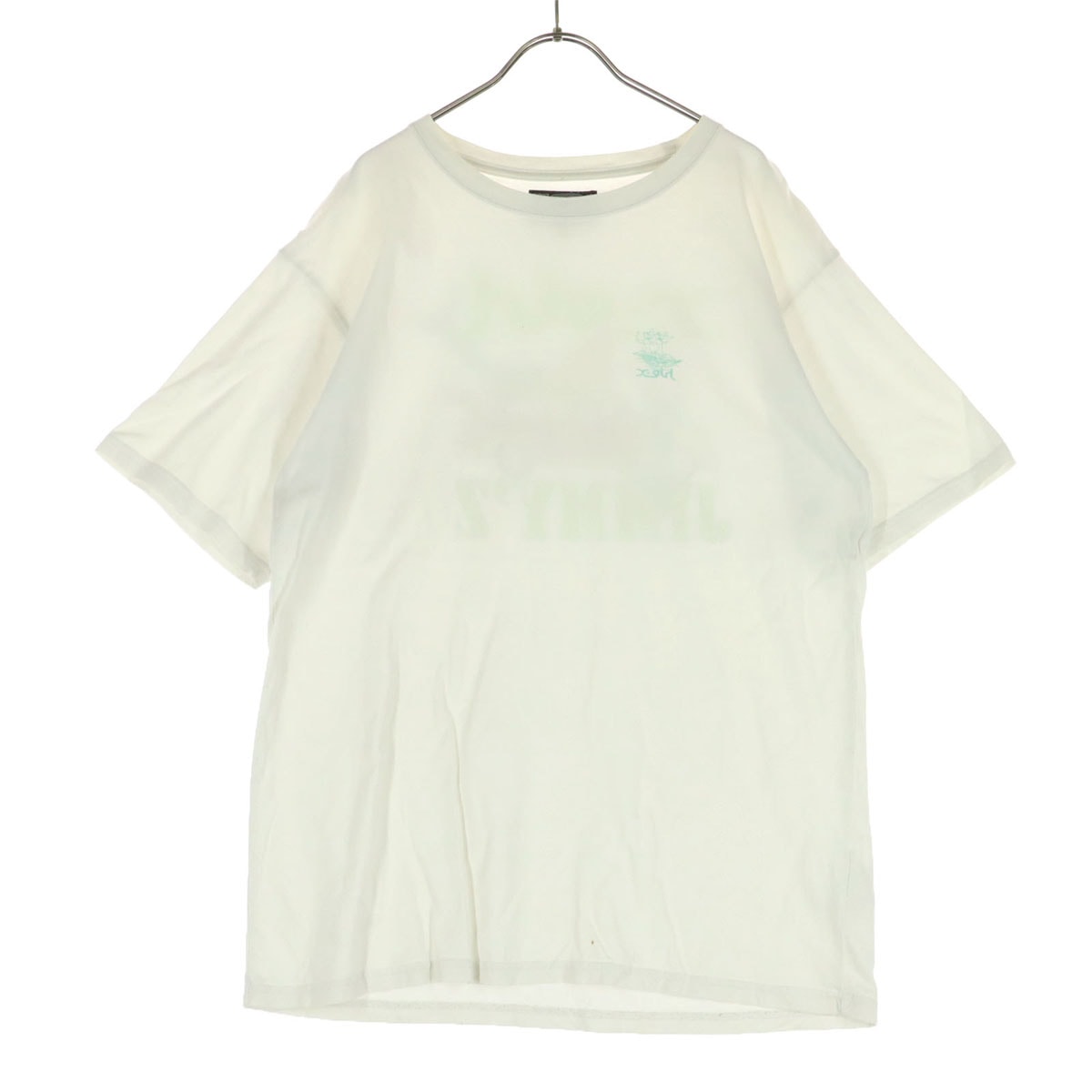 X-girl エックスガール 21SS JIMMY'Z コラボ プリント 半袖 Tシャツ L オフホワイト系 ジミーズ