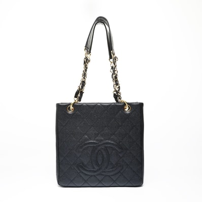 シャネル CHANEL 8番台 2000-2002 キャビアスキン デカココマーク ショルダーバッグ【中古】