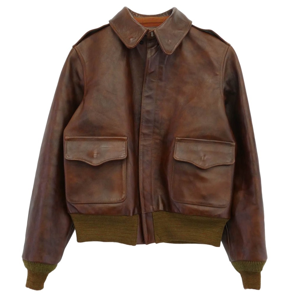 Buzz Rickson's BR80603 Type A-2 CONTRACT No. W535 AC27752 BUZZ RICKSON CLOTHING CO. ホースハイド フライト ジャケット ブラウン系 40【中古】