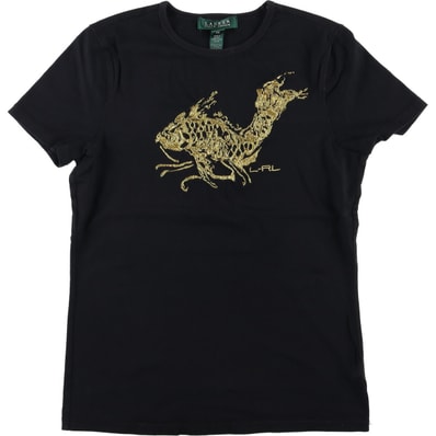 古着 ラルフローレン Ralph Lauren LAUREN ローレン 魚柄 半袖 Tシャツ レディースXS相当/eaa574190