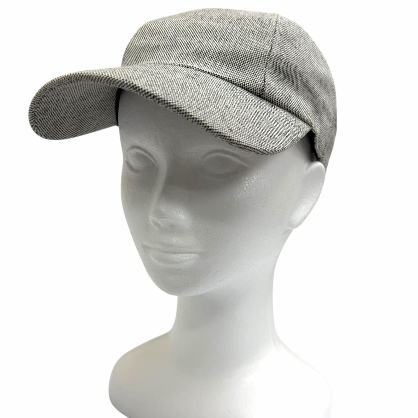 極美品 エルメス キャップ マイルス サングルH グレー メンズ FR 60