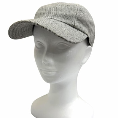 極美品 エルメス キャップ マイルス サングルH グレー メンズ FR 60